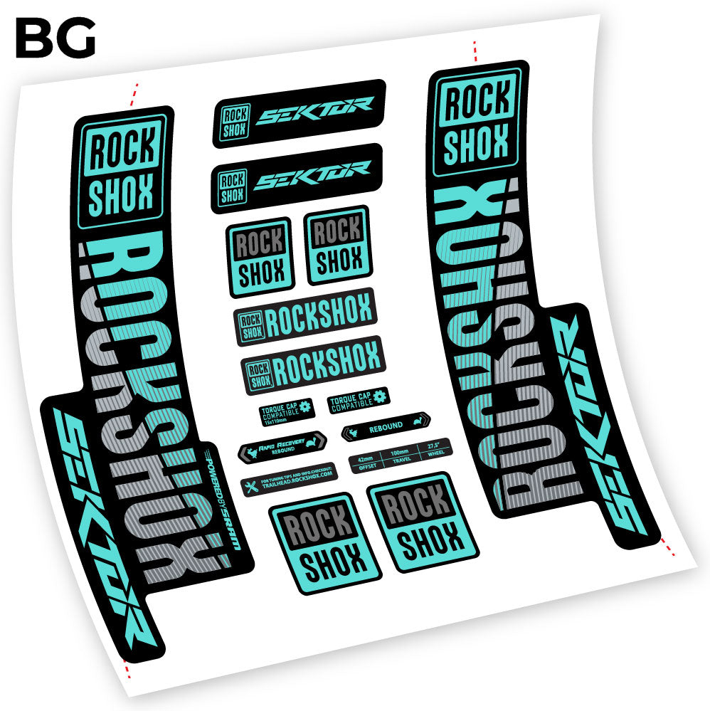 Decal Rock Shox Sektor 2018, Bike Fork sticker vinyl
