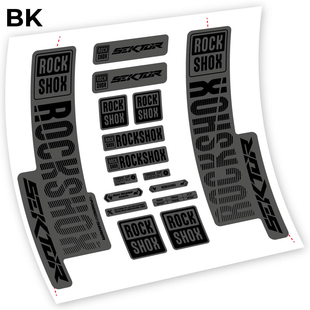 Decal Rock Shox Sektor 2018, Bike Fork sticker vinyl