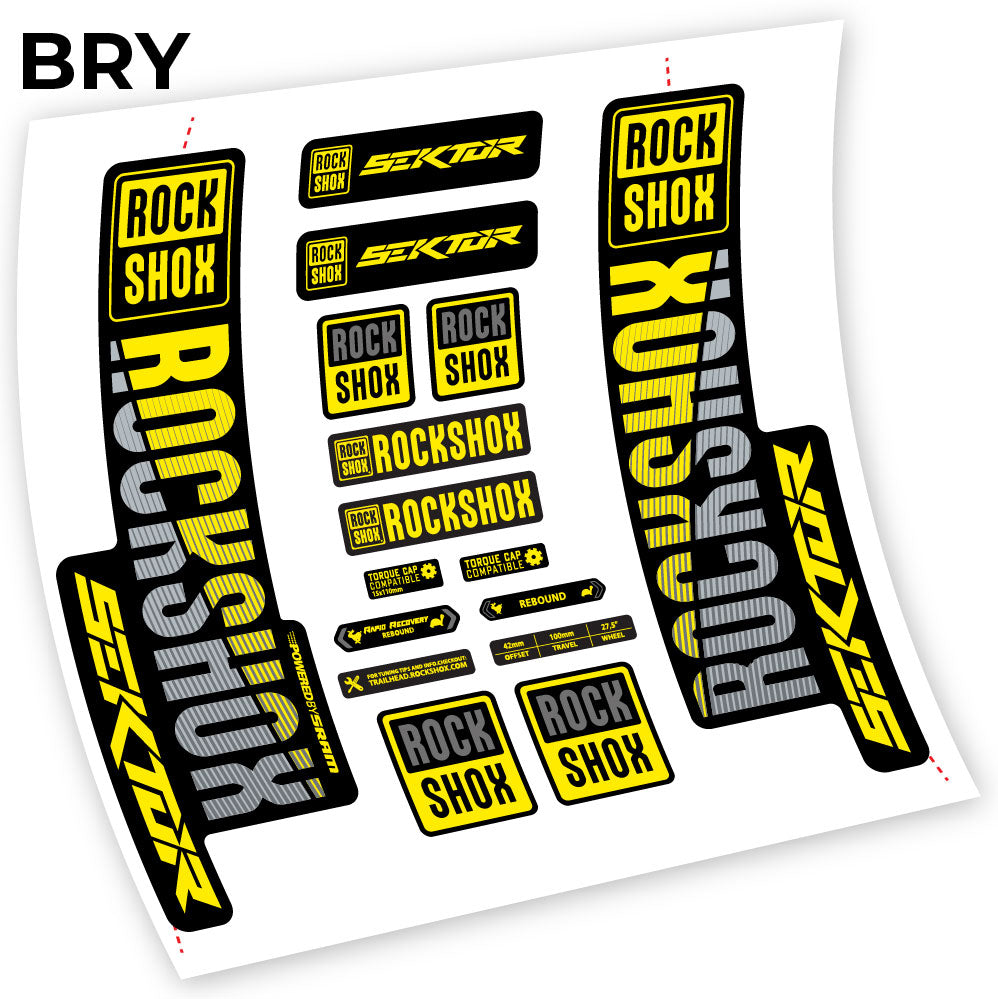 Decal Rock Shox Sektor 2018, Bike Fork sticker vinyl