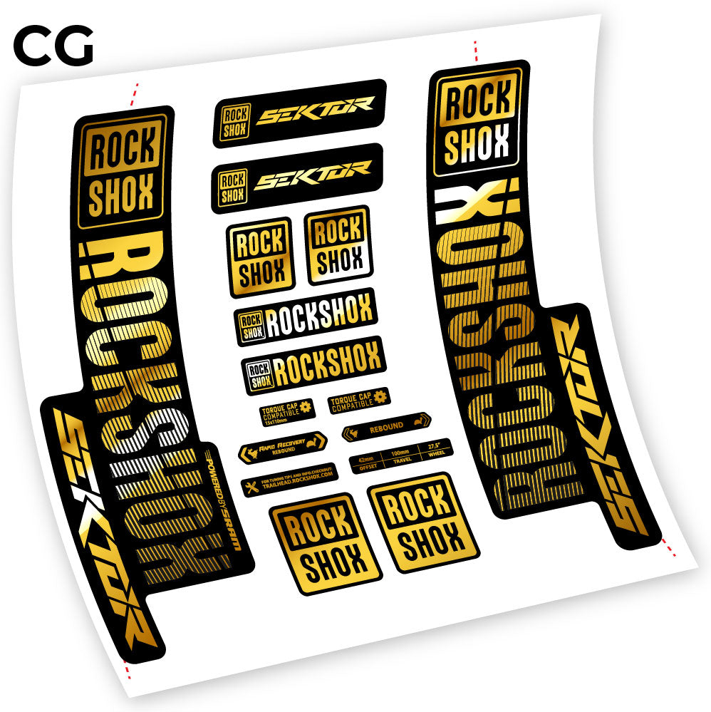 Decal Rock Shox Sektor 2018, Bike Fork sticker vinyl