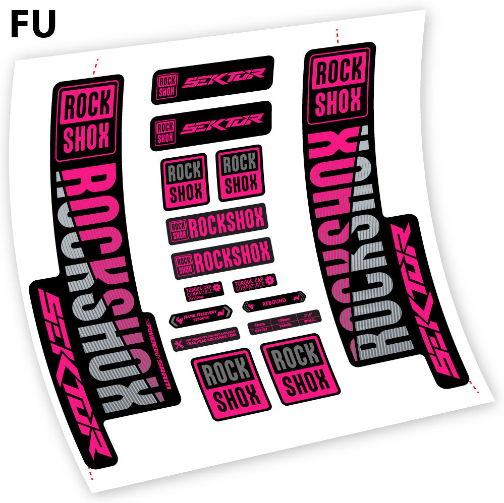 Decal Rock Shox Sektor 2018, Bike Fork sticker vinyl