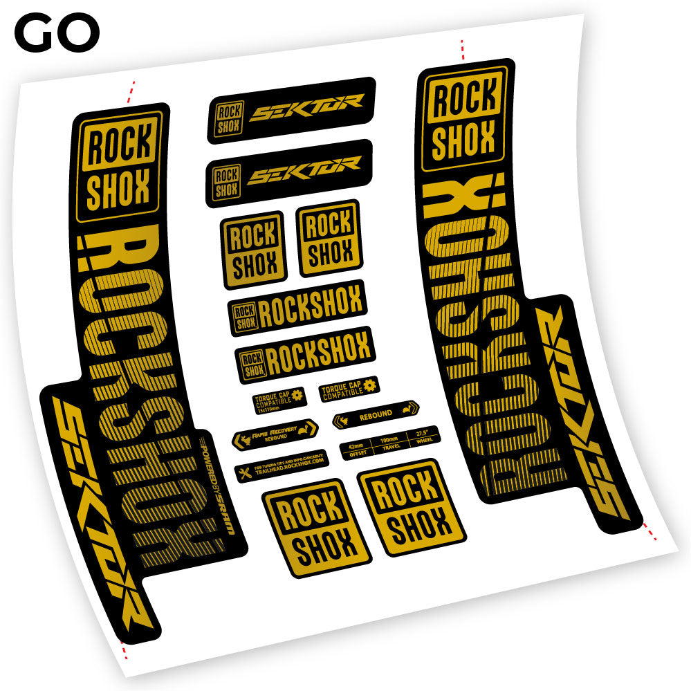 Decal Rock Shox Sektor 2018, Bike Fork sticker vinyl