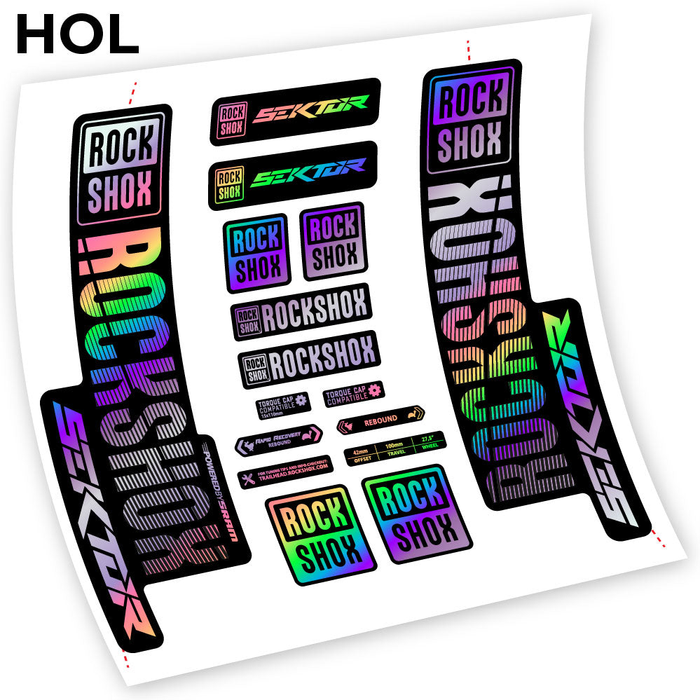 Decal Rock Shox Sektor 2018, Bike Fork sticker vinyl