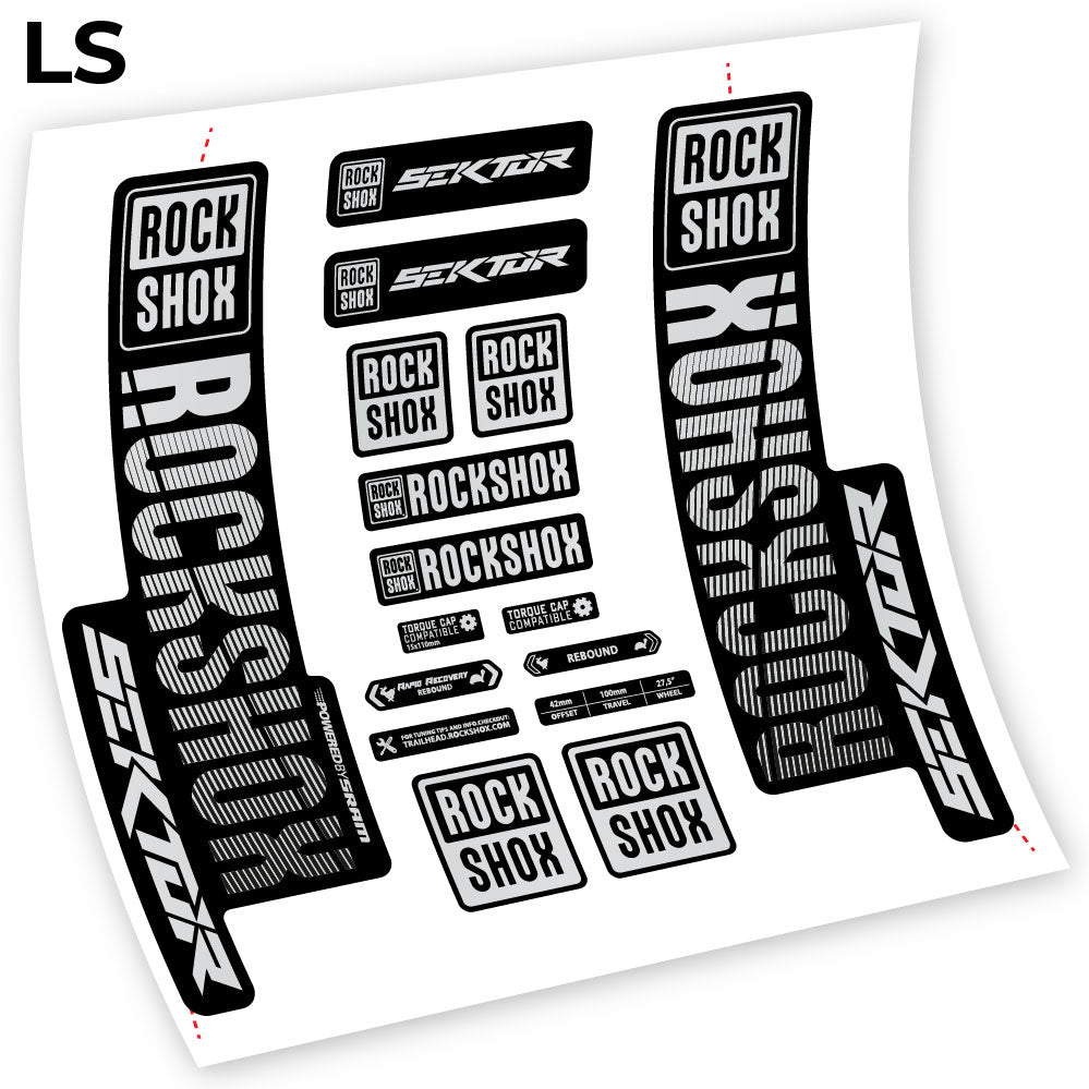 Decal Rock Shox Sektor 2018, Bike Fork sticker vinyl