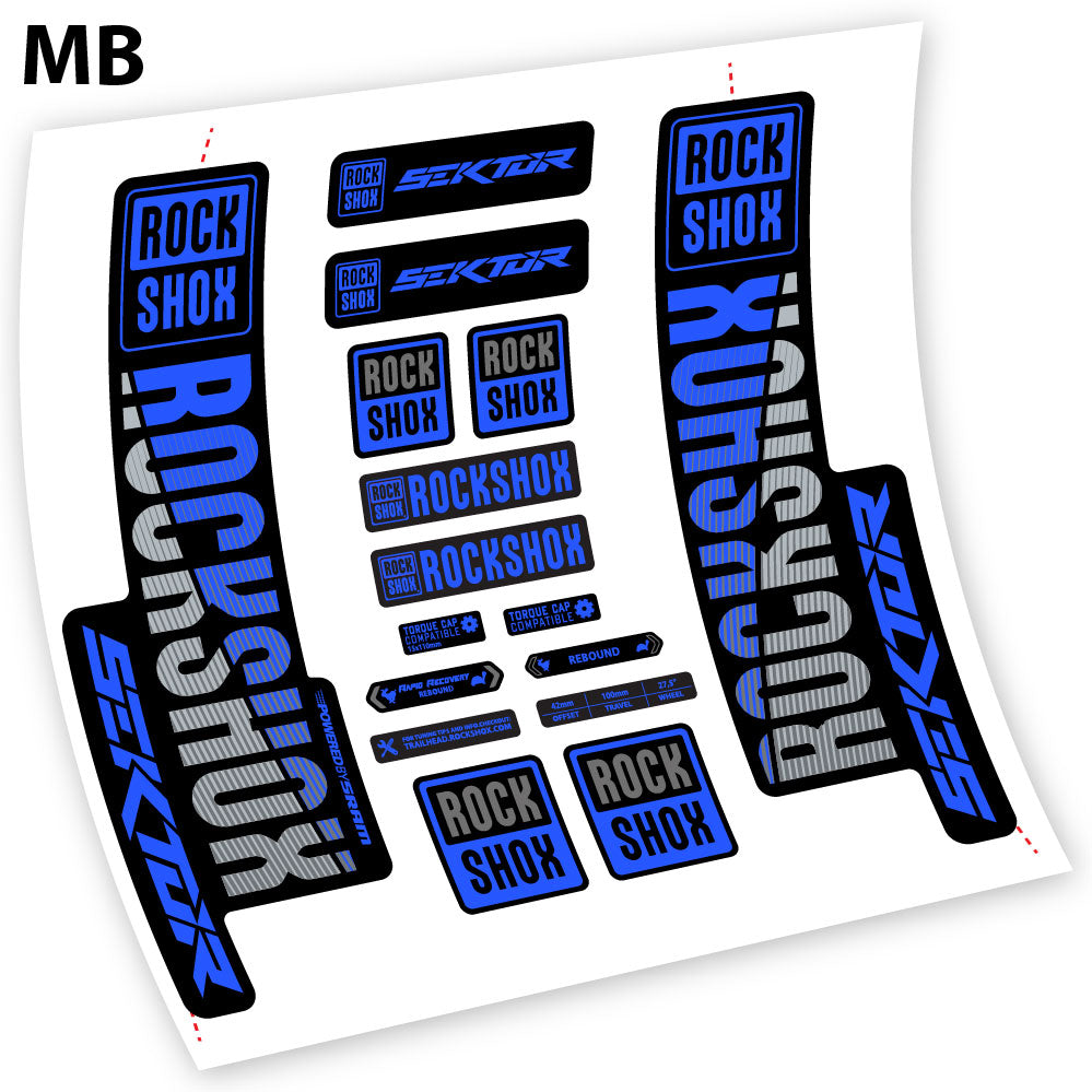 Decal Rock Shox Sektor 2018, Bike Fork sticker vinyl