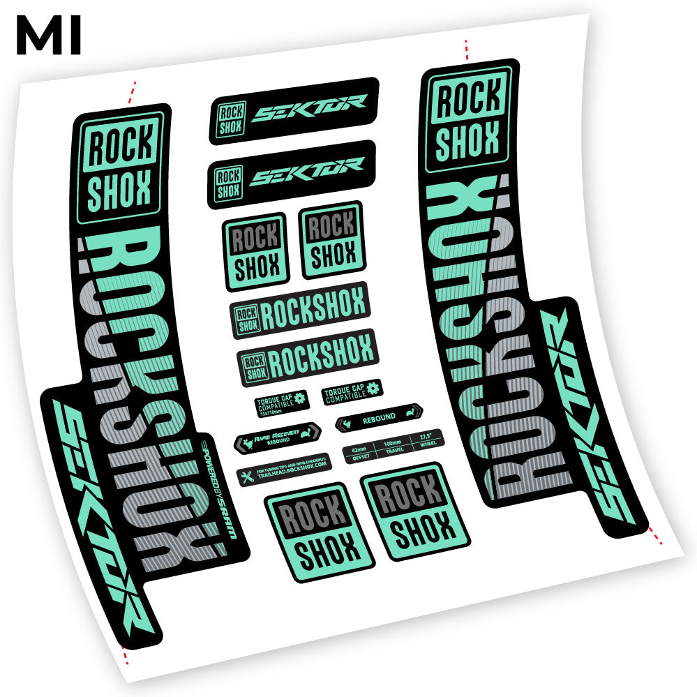 Decal Rock Shox Sektor 2018, Bike Fork sticker vinyl