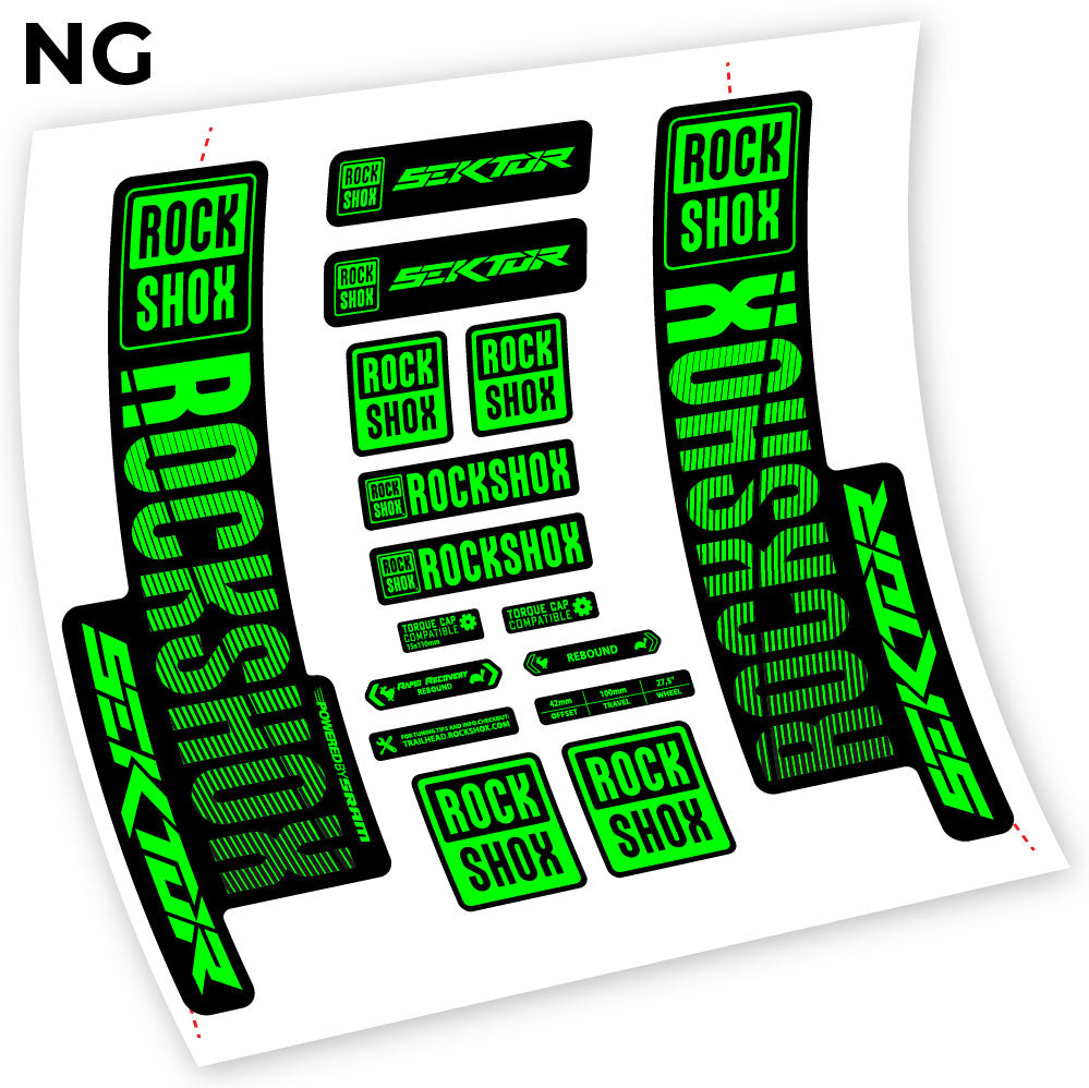 Decal Rock Shox Sektor 2018, Bike Fork sticker vinyl