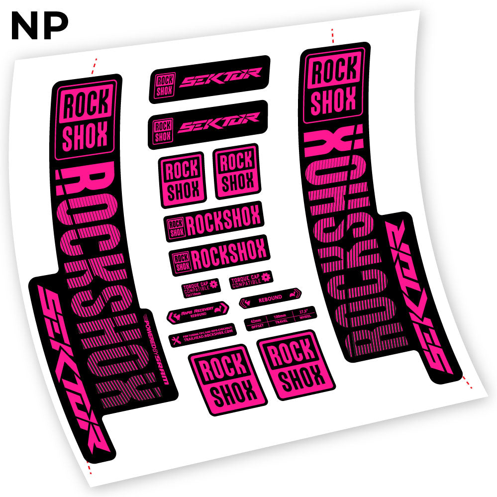 Decal Rock Shox Sektor 2018, Bike Fork sticker vinyl