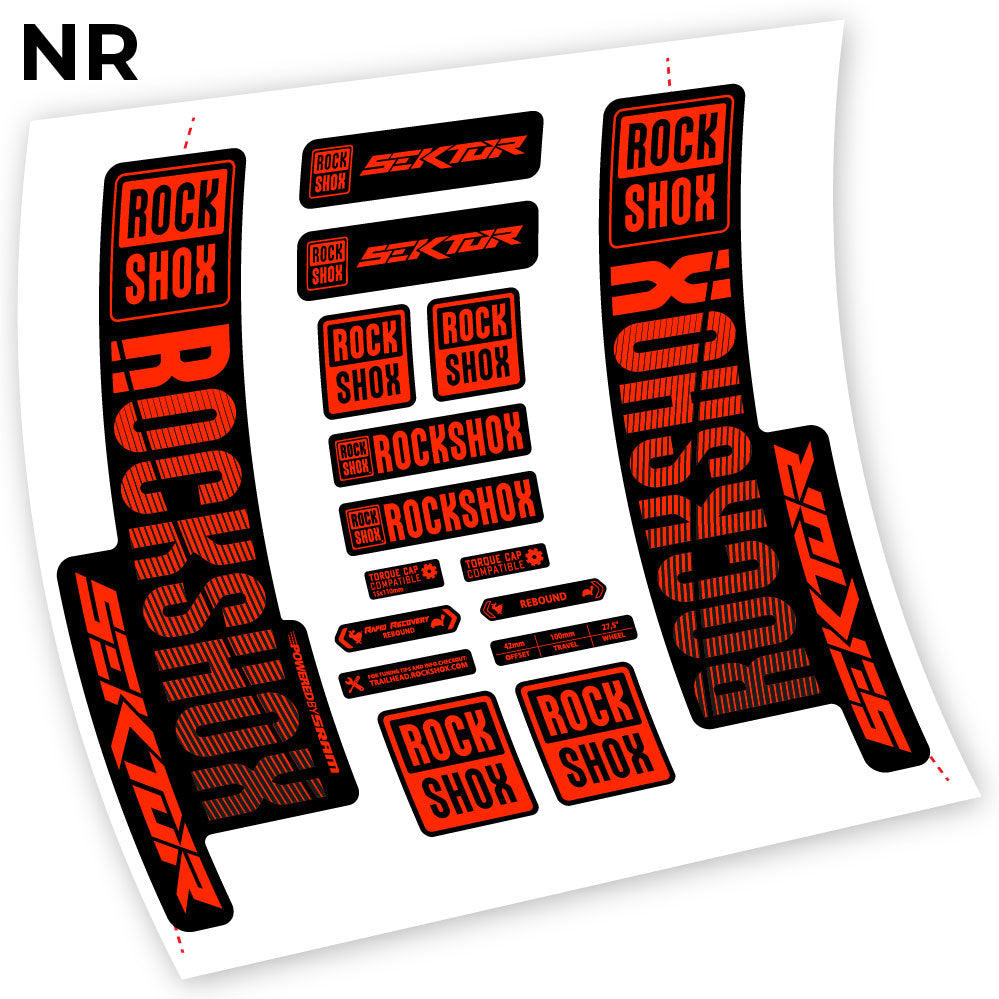 Decal Rock Shox Sektor 2018, Bike Fork sticker vinyl
