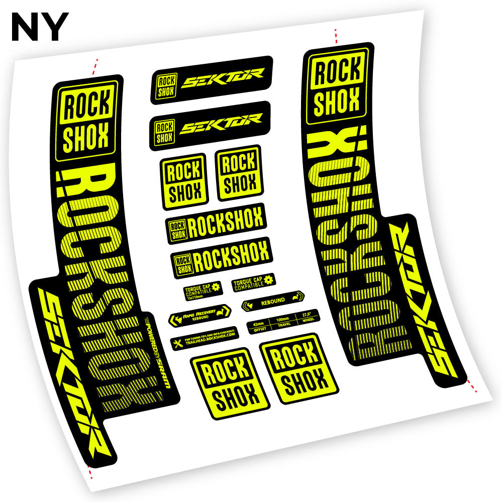 Decal Rock Shox Sektor 2018, Bike Fork sticker vinyl