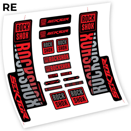 Decal Rock Shox Sektor 2018, Bike Fork sticker vinyl