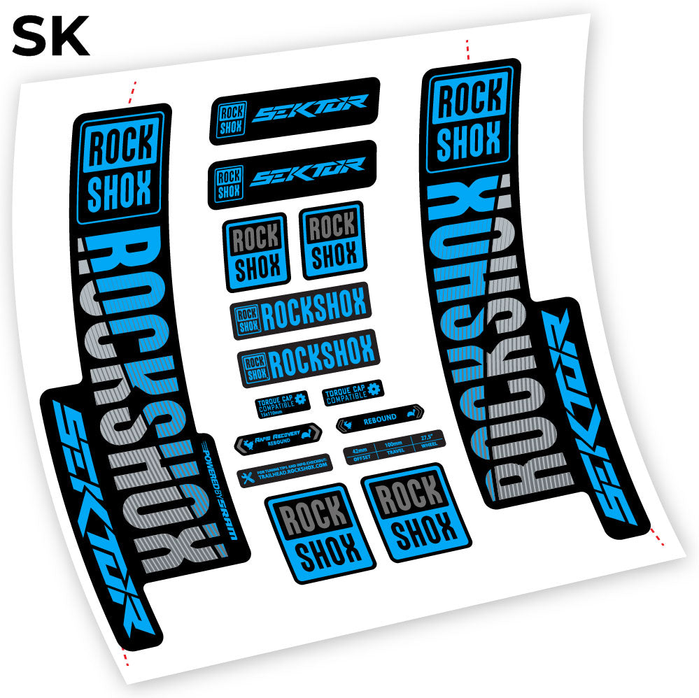Decal Rock Shox Sektor 2018, Bike Fork sticker vinyl