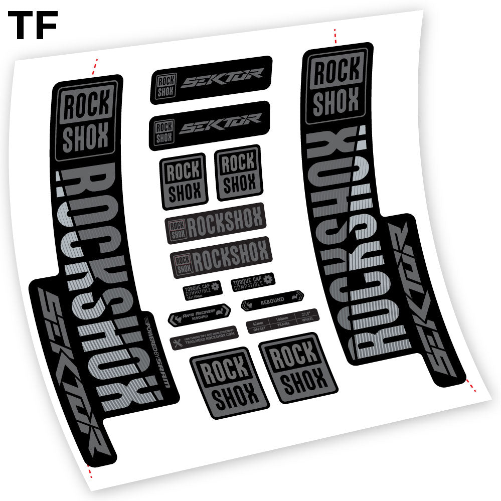 Decal Rock Shox Sektor 2018, Bike Fork sticker vinyl