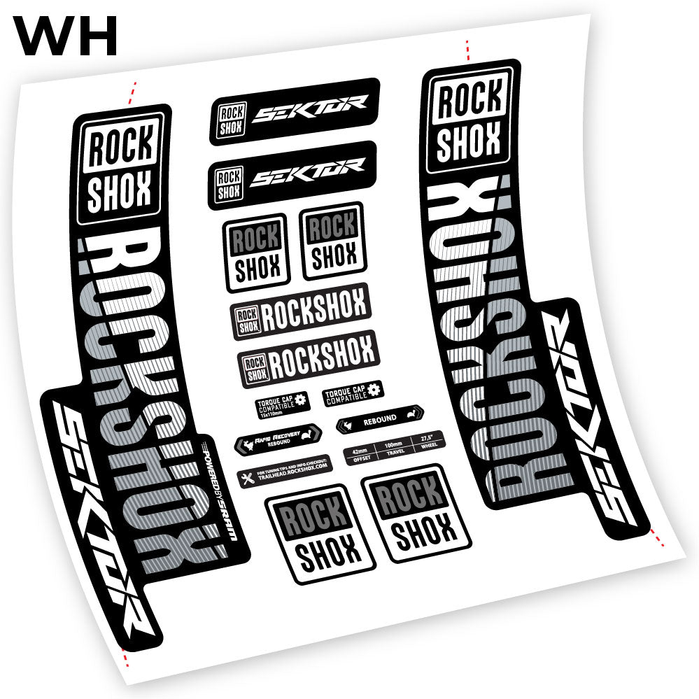 Decal Rock Shox Sektor 2018, Bike Fork sticker vinyl