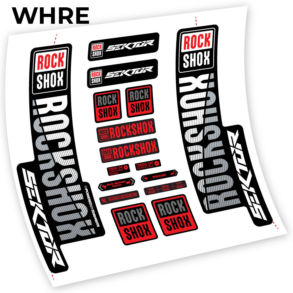 Decal Rock Shox Sektor 2018, Bike Fork sticker vinyl