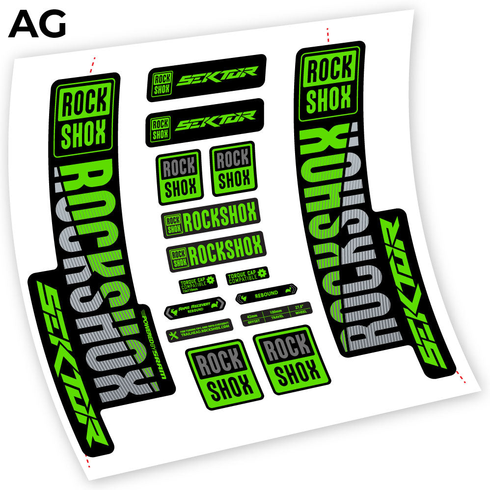 Decal Rock Shox Sektor 2018, Bike Fork sticker vinyl