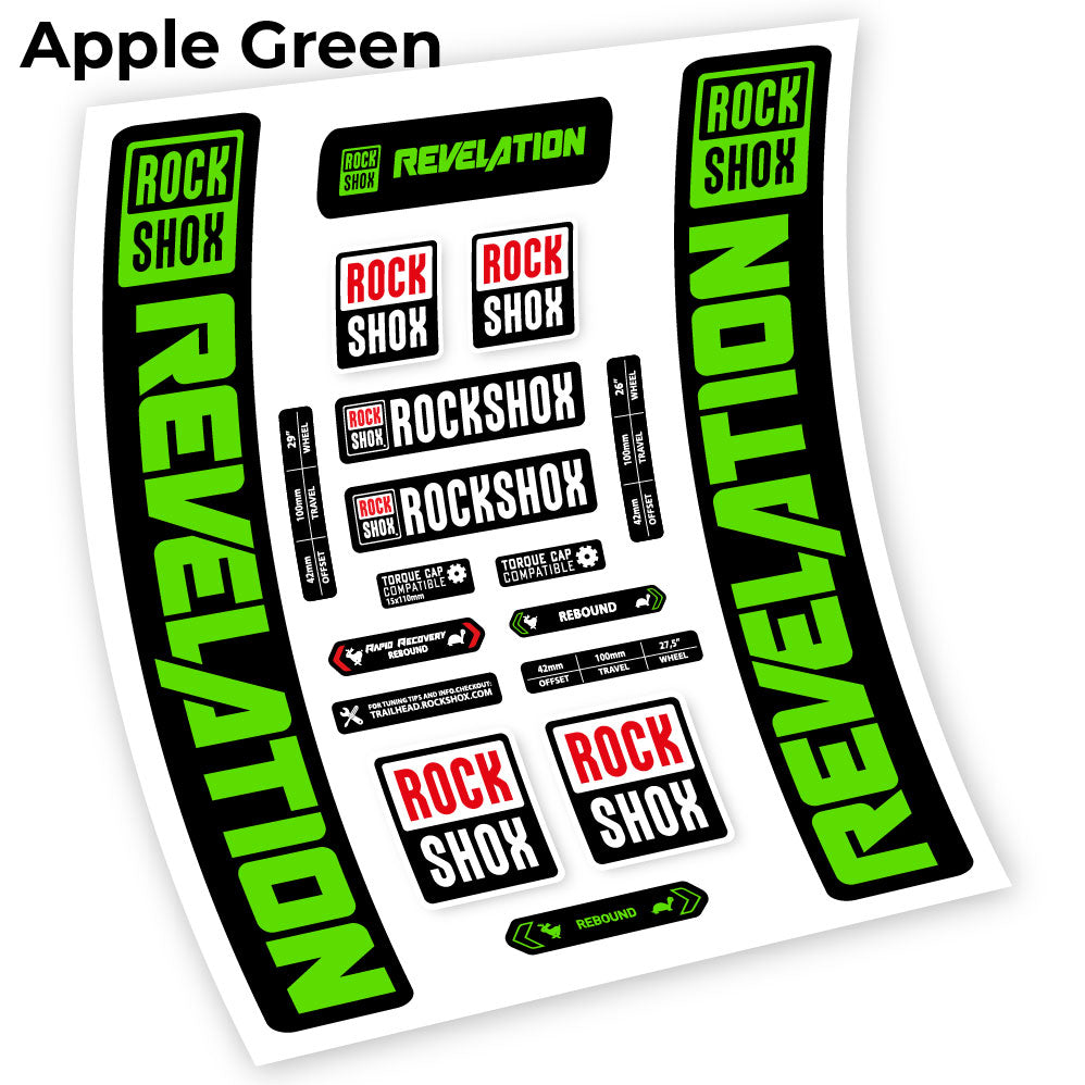 Aufkleber Rock Shox Revelation 2021, Fahrradgabel Sticker Vinyl