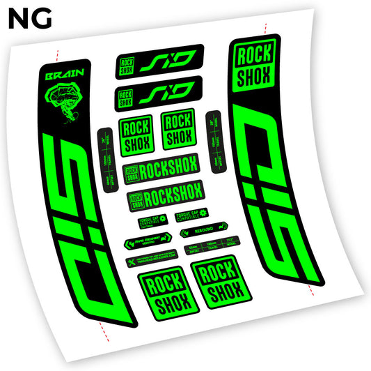 Decal, Rock Shox Sid Brain 2021-2024, Bike Fork, sticker vinyl