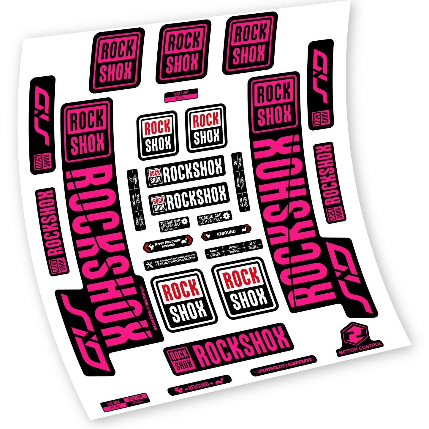 Decal Rock Shox Sid 2018 - 2019, Bike Fork, sticker vinyl
