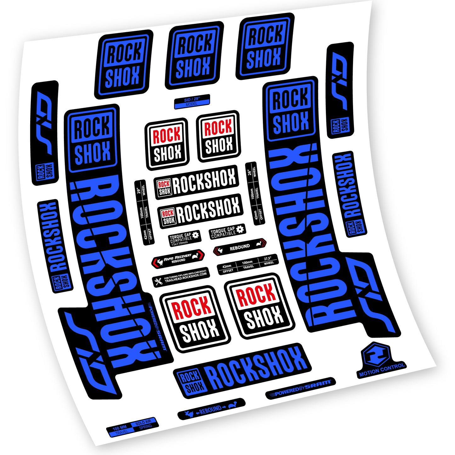 Decal Rock Shox Sid 2018 - 2019, Bike Fork, sticker vinyl