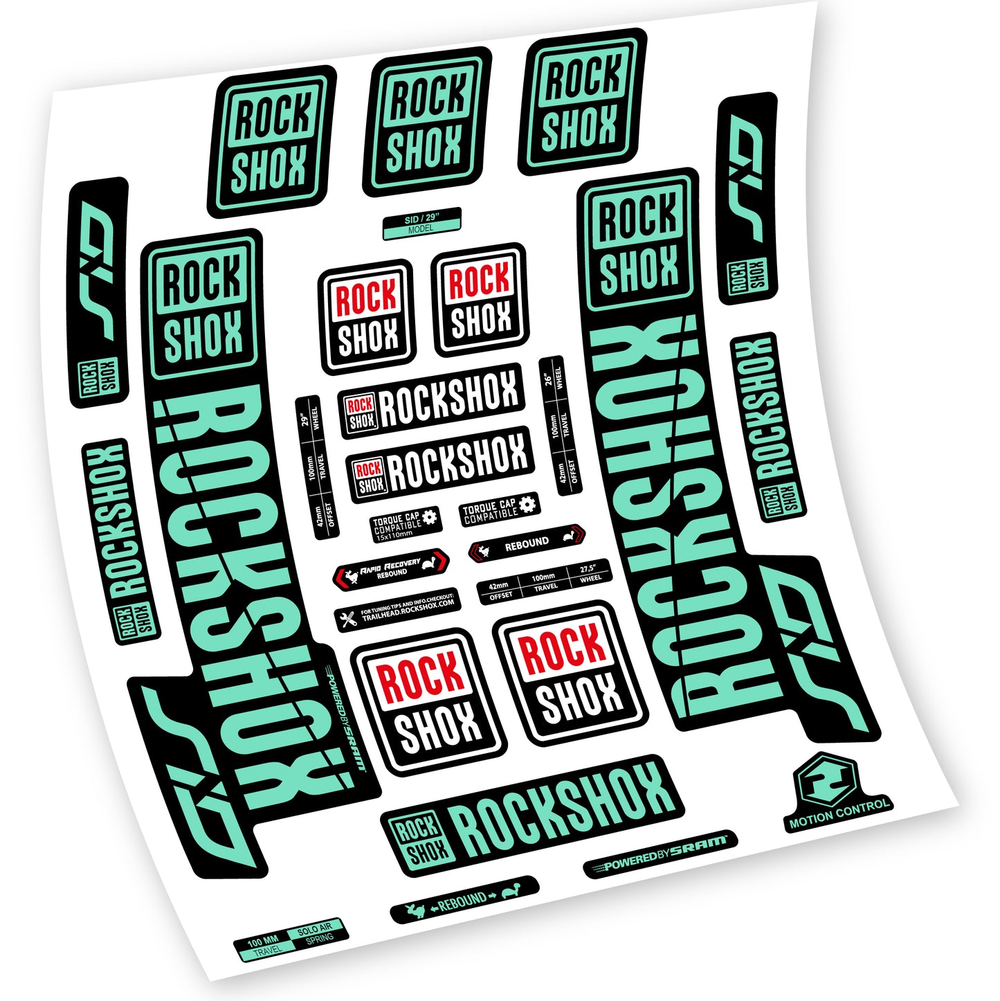 Decal Rock Shox Sid 2018 - 2019, Bike Fork, sticker vinyl