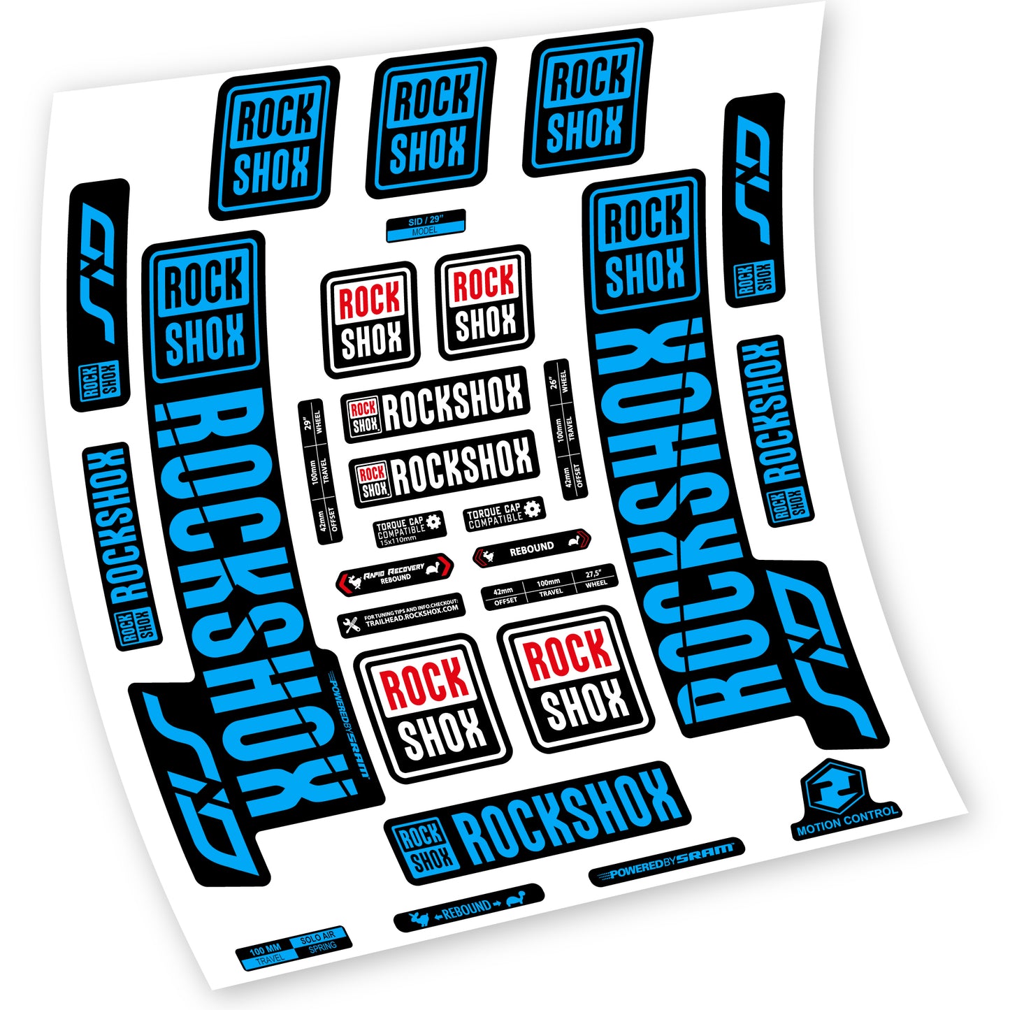 Decal Rock Shox Sid 2018 - 2019, Bike Fork, sticker vinyl