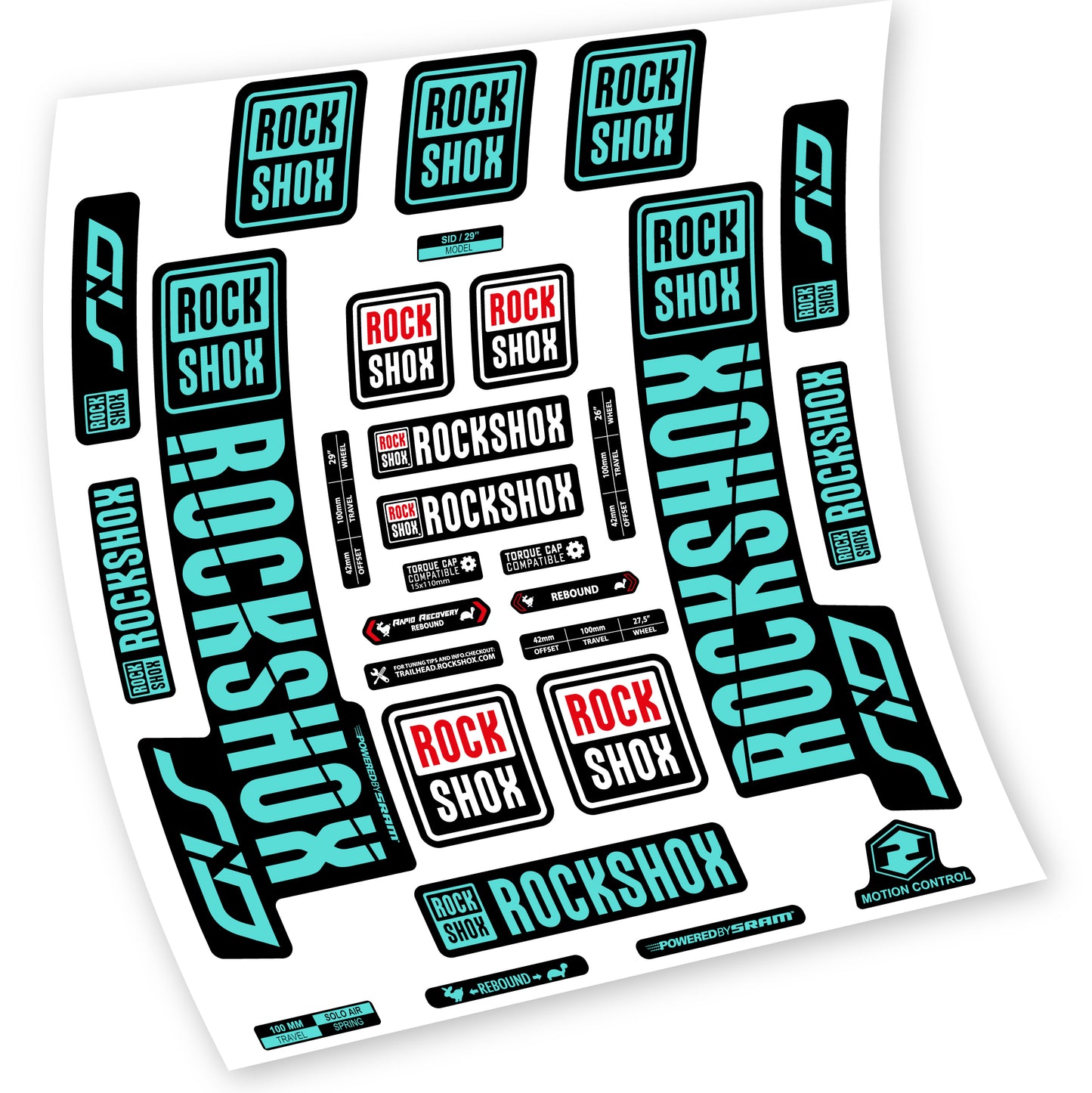 Decal Rock Shox Sid 2018 - 2019, Bike Fork, sticker vinyl