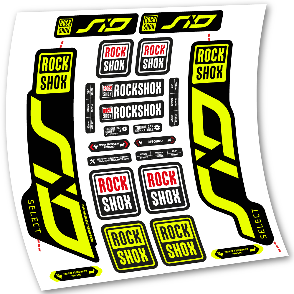 Decal, Rock Shox Sid Select 2020, Bike Fork 29, sticker vinyl