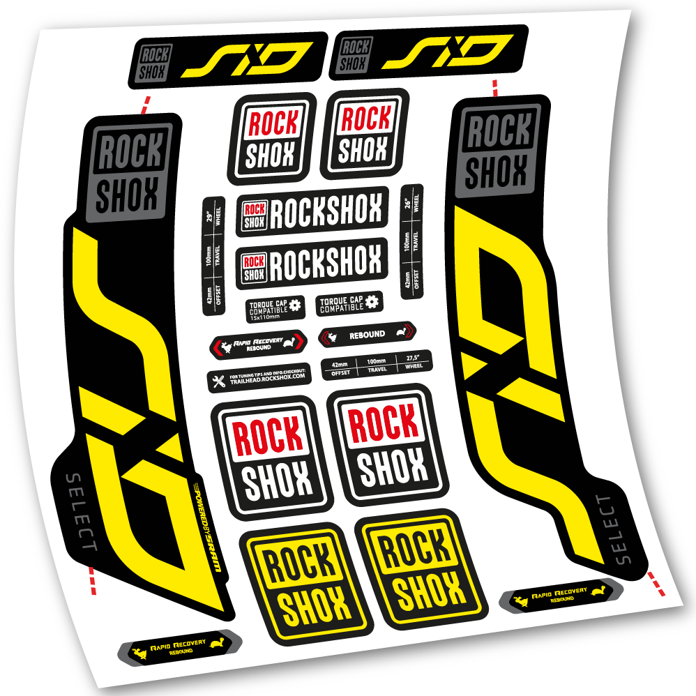 Decal, Rock Shox Sid Select 2020, Bike Fork 29, sticker vinyl