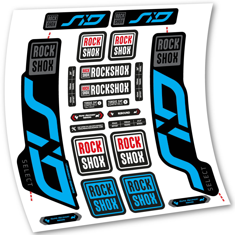Decal, Rock Shox Sid Select 2020, Bike Fork 29, sticker vinyl