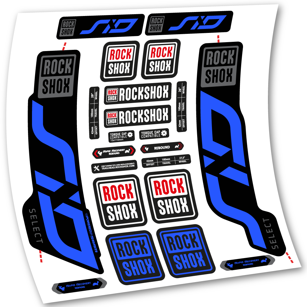 Decal, Rock Shox Sid Select 2020, Bike Fork 29, sticker vinyl