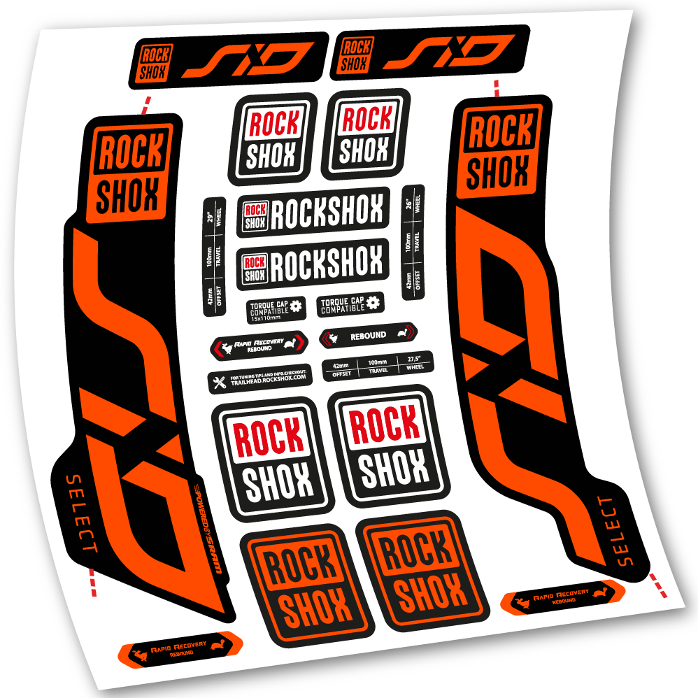 Decal, Rock Shox Sid Select 2020, Bike Fork 29, sticker vinyl