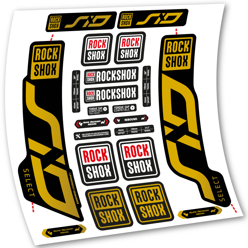 Decal, Rock Shox Sid Select 2020, Bike Fork 29, sticker vinyl