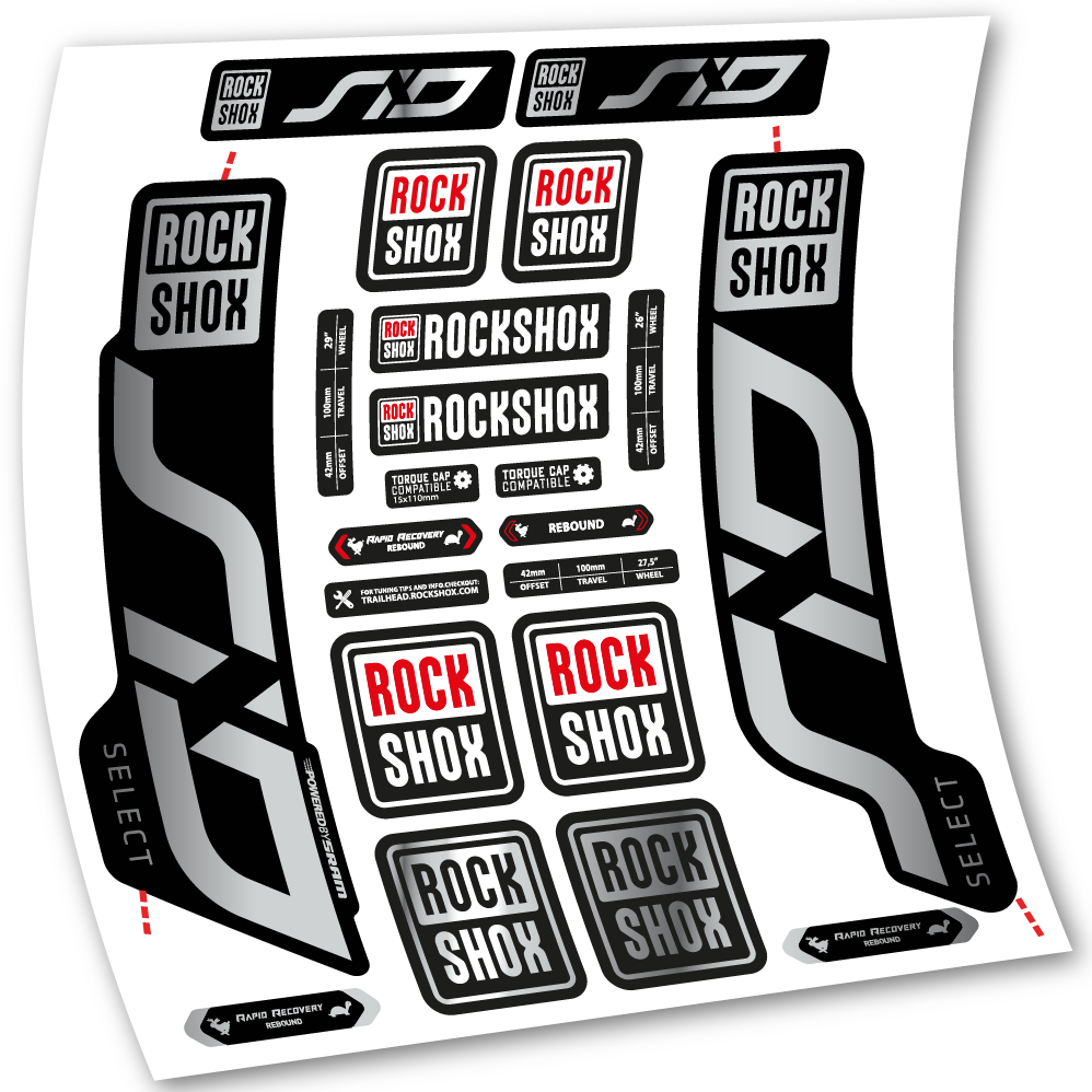 Decal, Rock Shox Sid Select 2020, Bike Fork 29, sticker vinyl