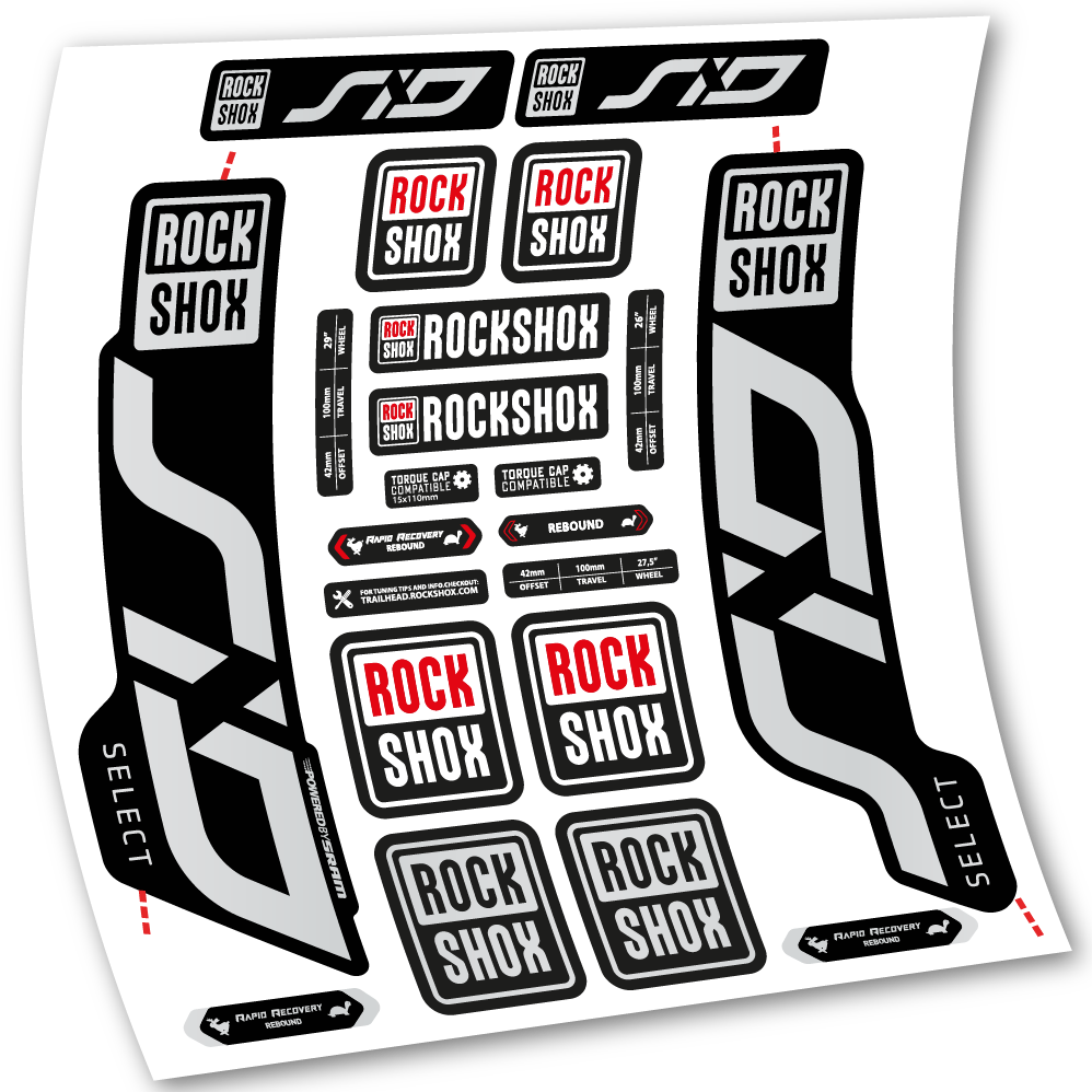 Decal, Rock Shox Sid Select 2020, Bike Fork 29, sticker vinyl