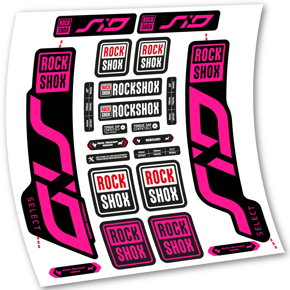 Decal, Rock Shox Sid Select 2020, Bike Fork 29, sticker vinyl