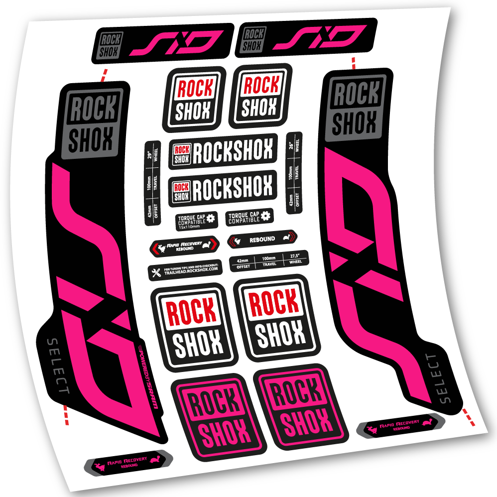 Decal, Rock Shox Sid Select 2020, Bike Fork 29, sticker vinyl