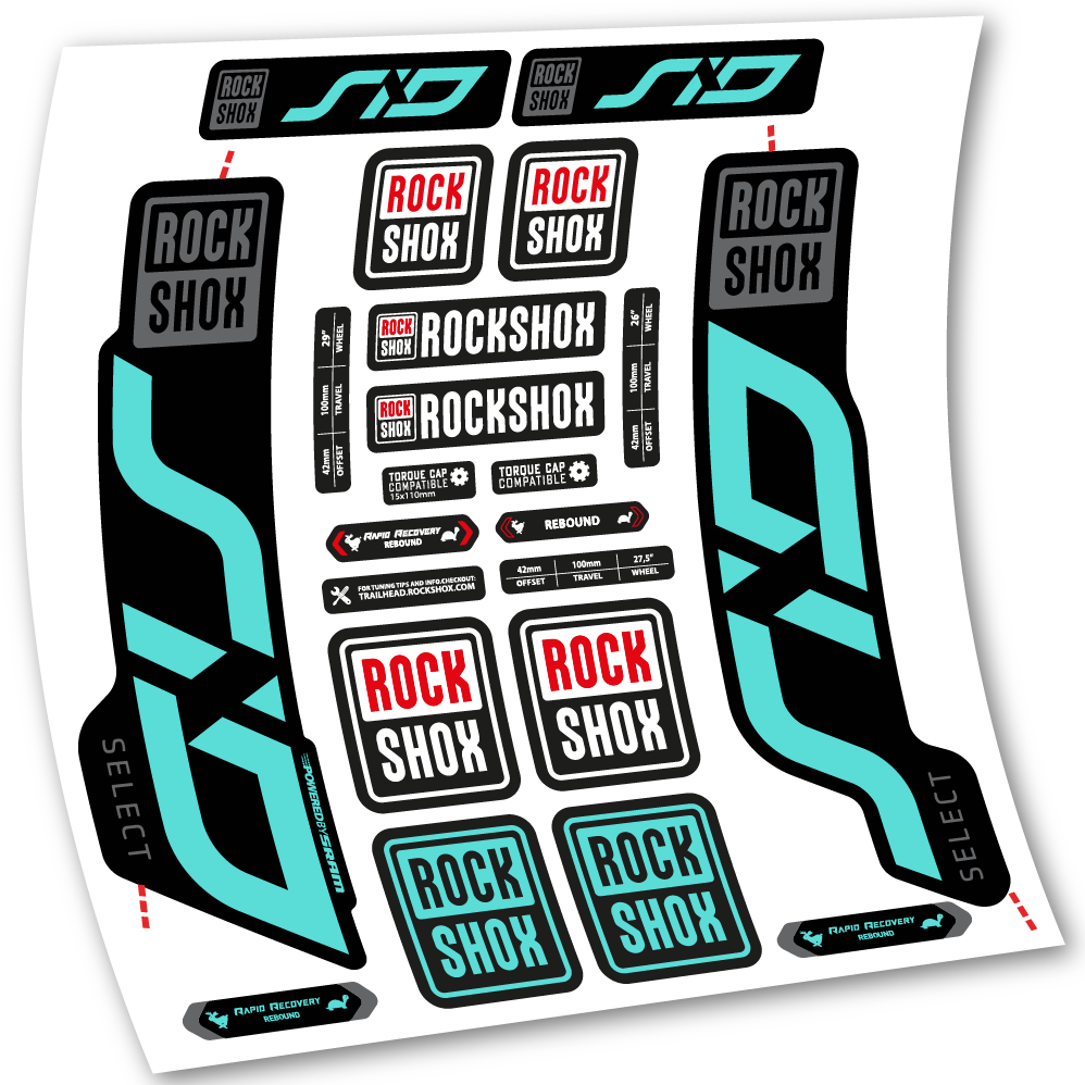 Decal, Rock Shox Sid Select 2020, Bike Fork 29, sticker vinyl