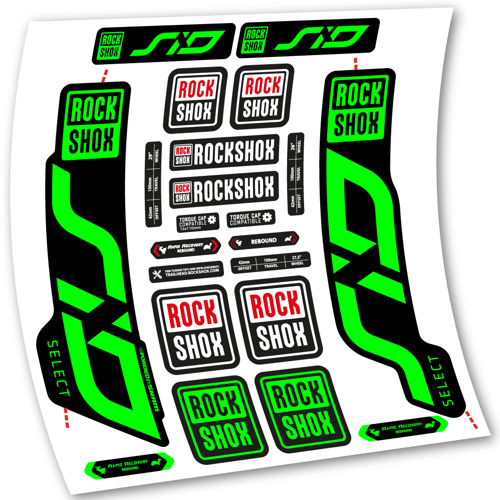 Decal, Rock Shox Sid Select 2020, Bike Fork 29, sticker vinyl