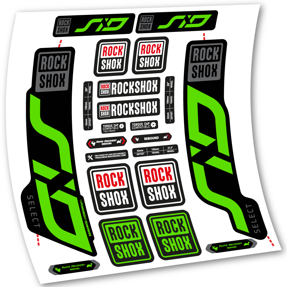 Decal, Rock Shox Sid Select 2020, Bike Fork 29, sticker vinyl
