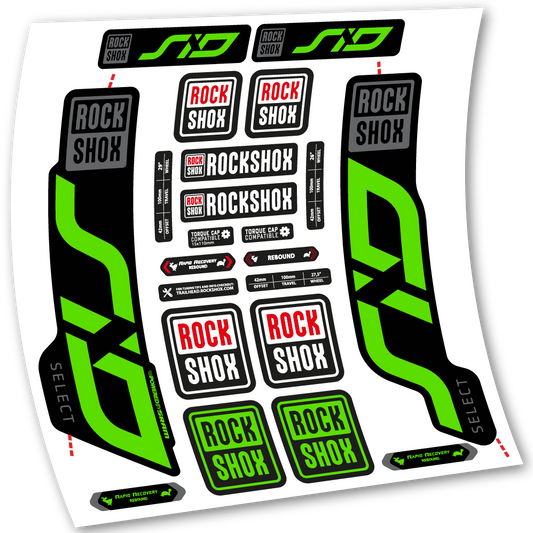 Decal, Rock Shox Sid Select 2020, Bike Fork 29, sticker vinyl
