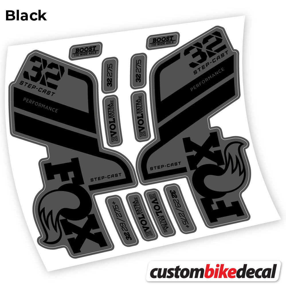 Aufkleber, Fox 32 SC Performance Step Cast 2021, Fahrradgabel-Aufkleber Vinyl