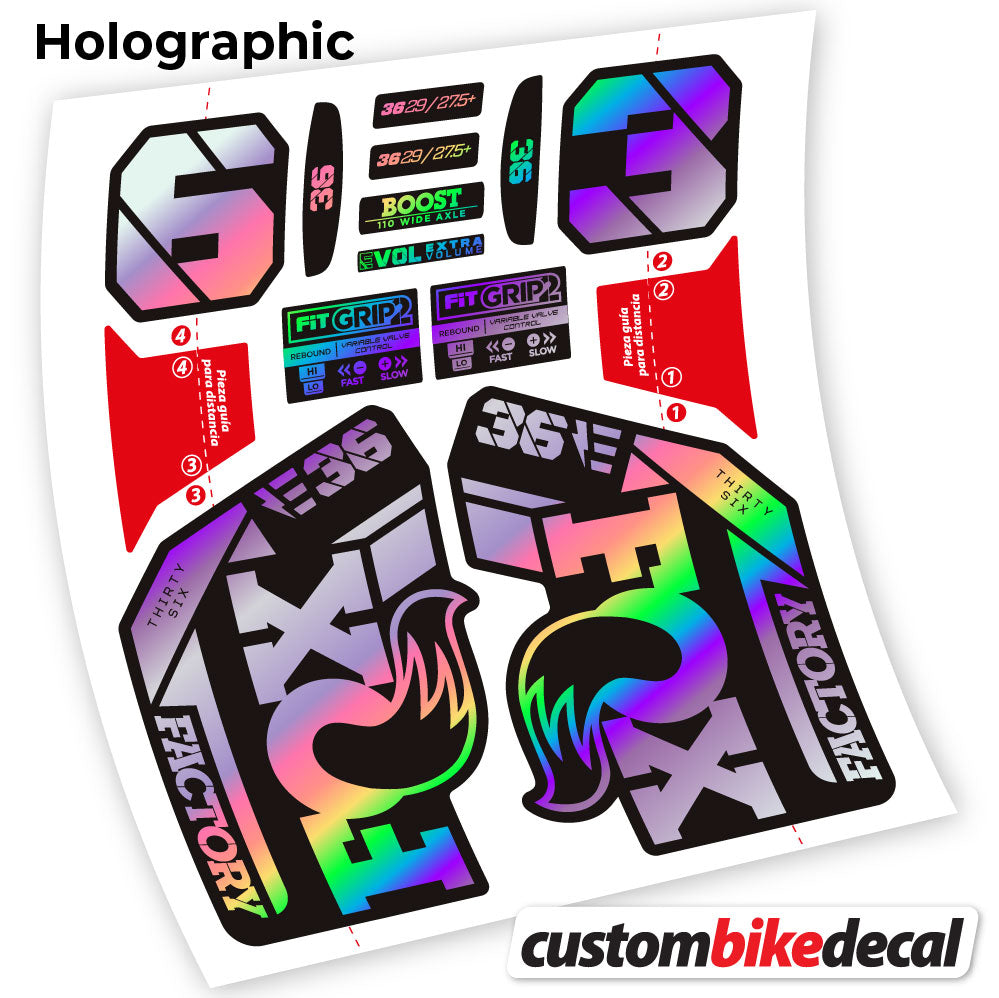 Aufkleber, Fox E-Bike Factory 2021, Sticker Vinyl