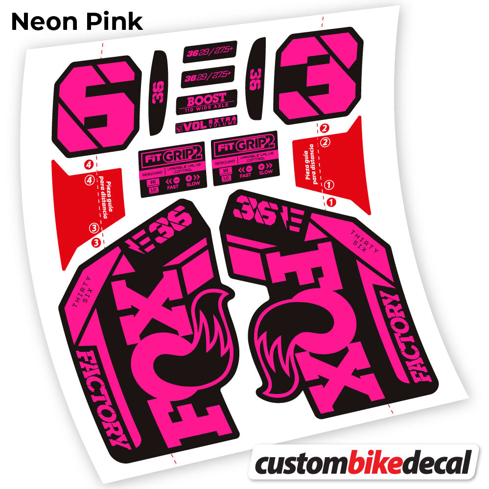 Aufkleber, Fox E-Bike Factory 2021, Sticker Vinyl