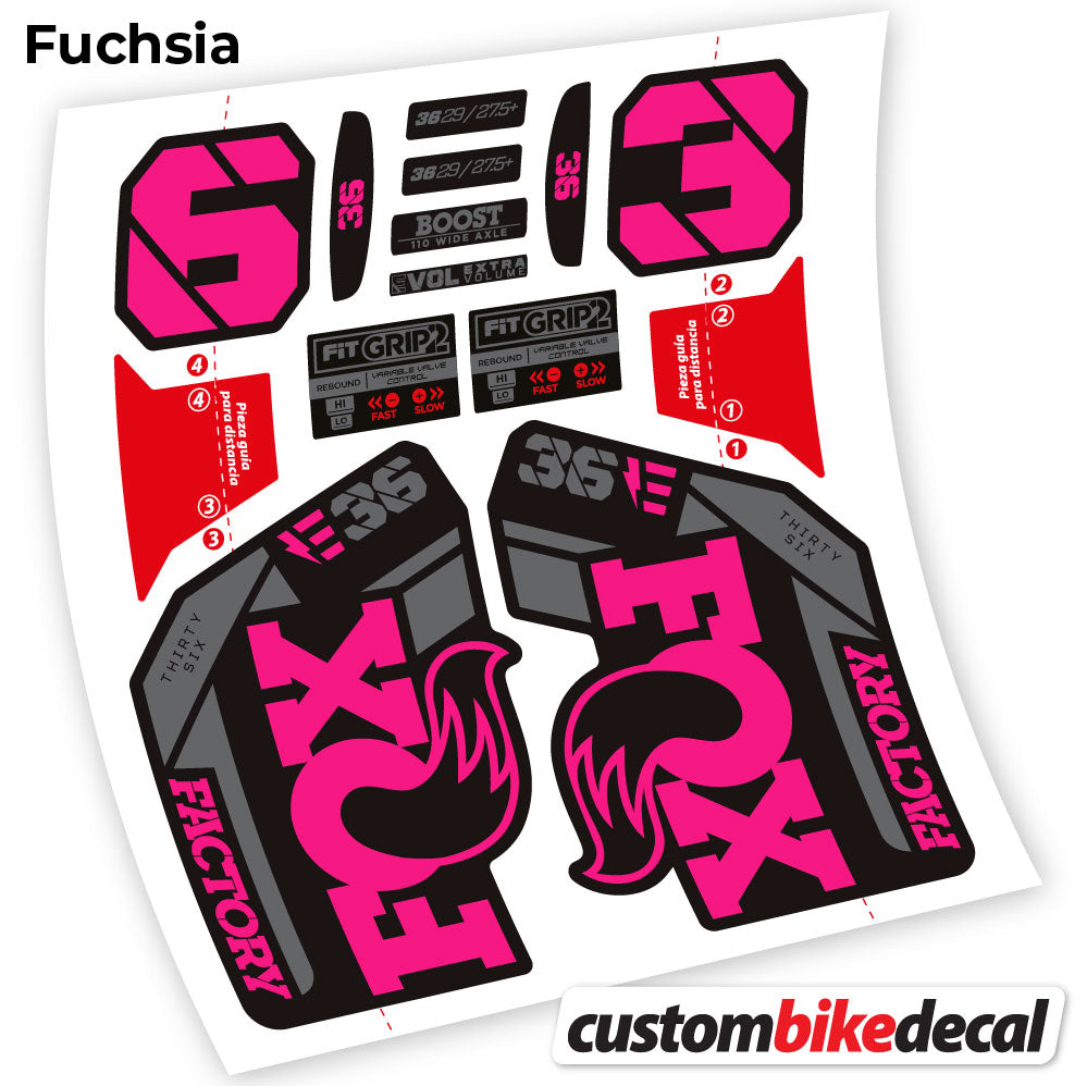 Aufkleber, Fox E-Bike Factory 2021, Sticker Vinyl
