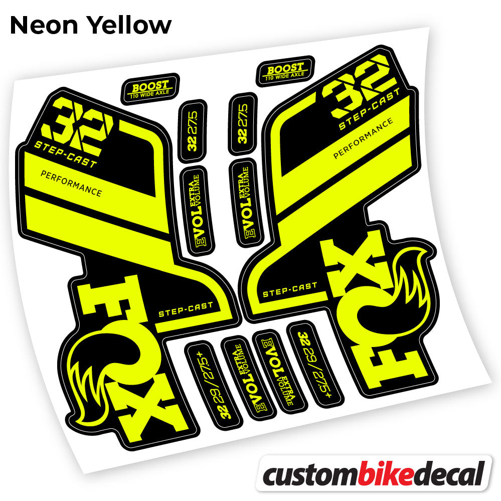 Aufkleber, Fox 32 SC Performance Step Cast 2021, Fahrradgabel-Aufkleber Vinyl