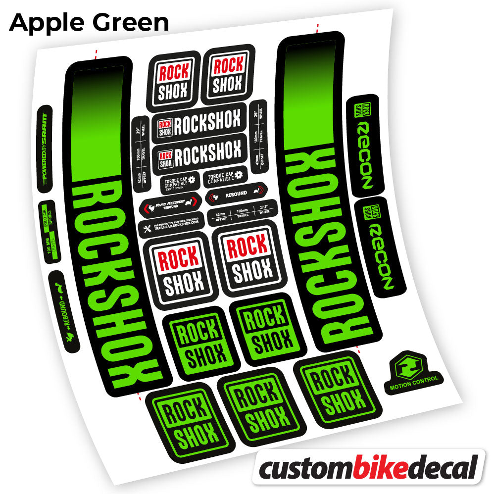 Decal, Rock Shox Recon 2021, Bike Fork Sticker Vinyl