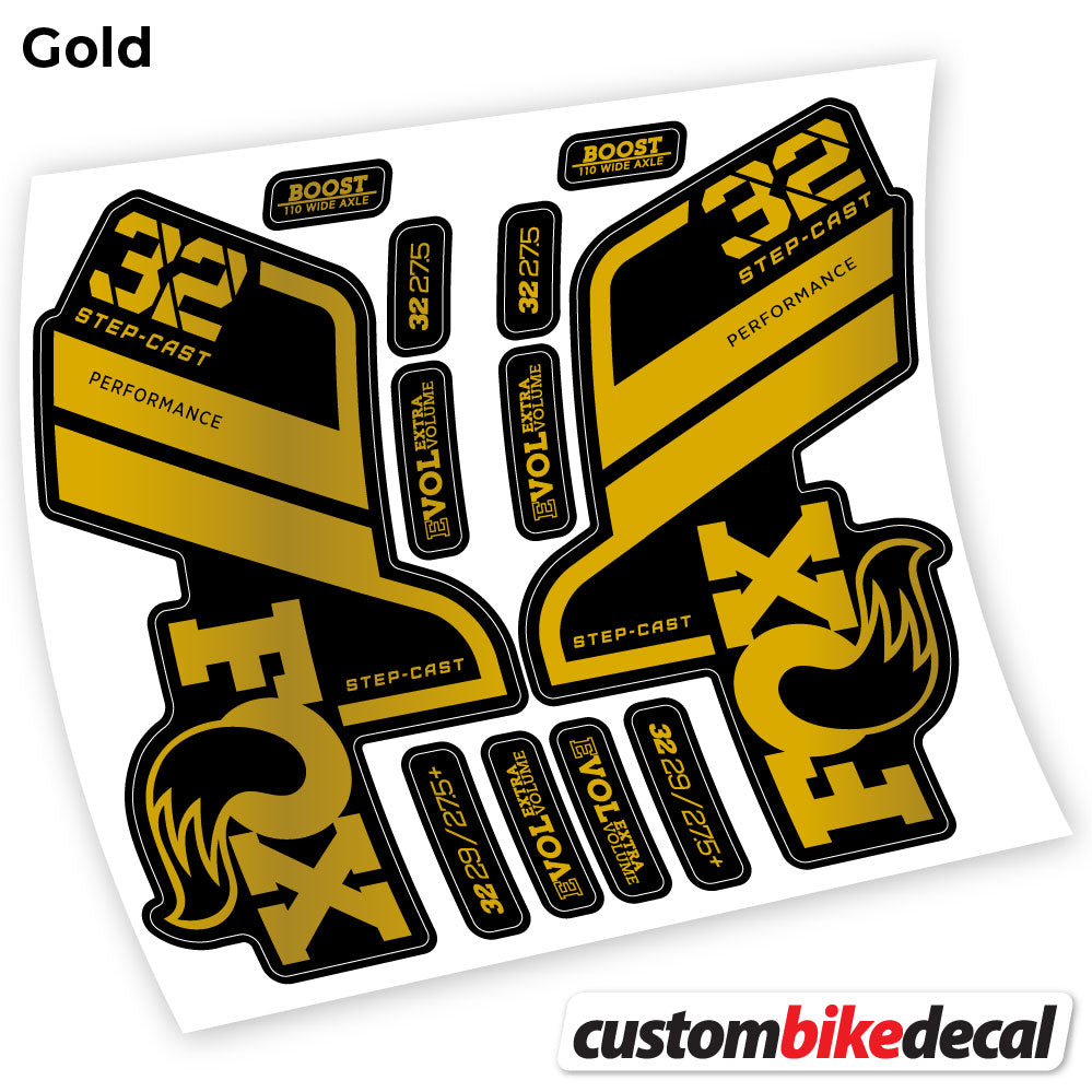 Aufkleber, Fox 32 SC Performance Step Cast 2021, Fahrradgabel-Aufkleber Vinyl