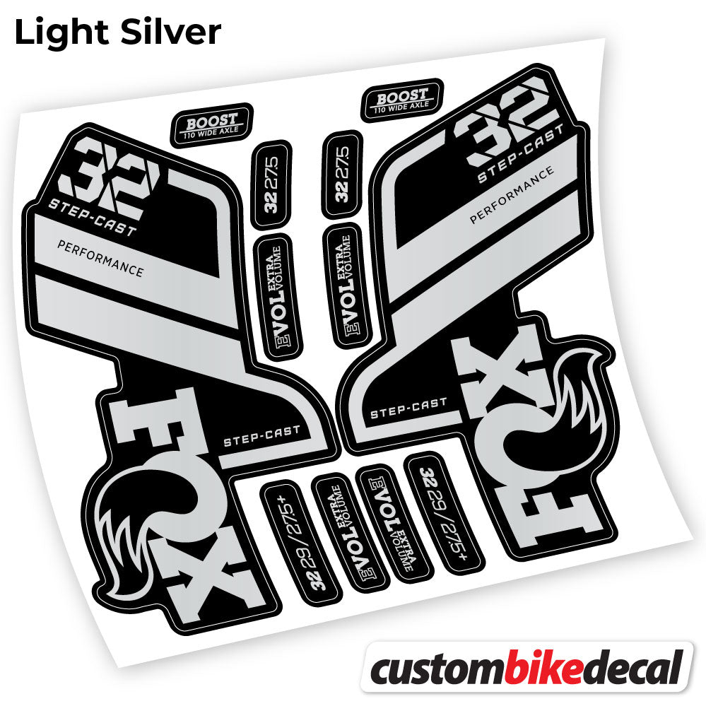 Aufkleber, Fox 32 SC Performance Step Cast 2021, Fahrradgabel-Aufkleber Vinyl