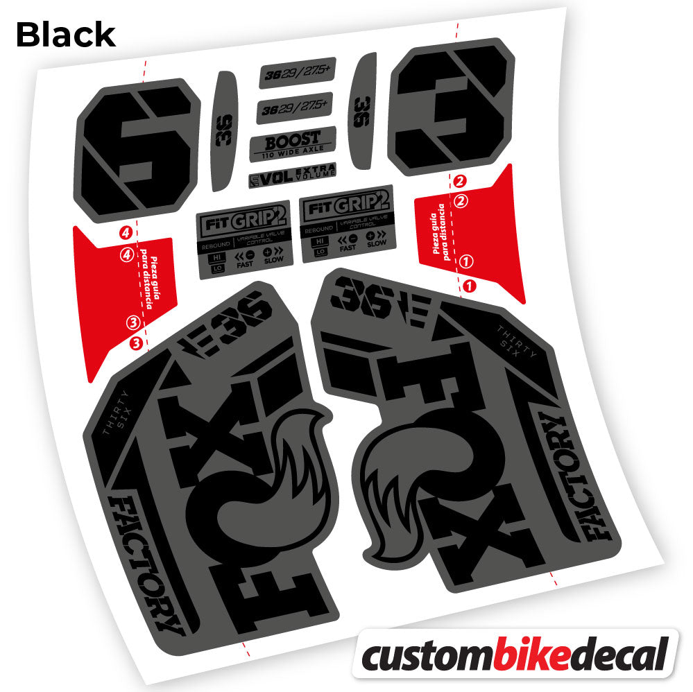 Aufkleber, Fox E-Bike Factory 2021, Sticker Vinyl